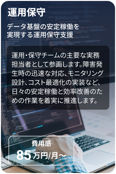 データ基盤の安定稼働を支える運用・保守支援サービス